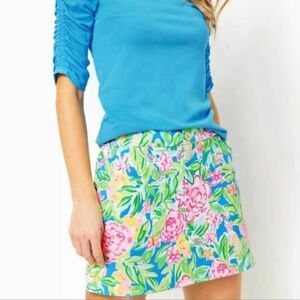 NEW LILLY PULITZER colette knit skort in multi grove garden size 16